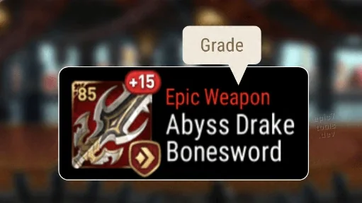 Grades and substats