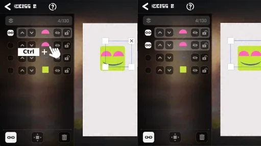 Profile card: layers