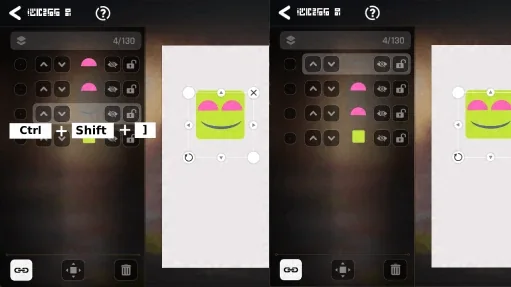 Profile card: layer order